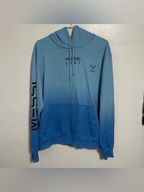 Messi Ombre Blue Gradient Hoodie